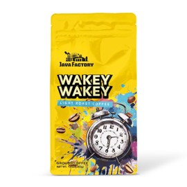 Java Factory Wakey Wakey Flavored Ground Coffee Bag – Light Roast Brew, Made with 100% Arabica Beans, 10 Oz