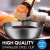 Mimorou 100 Pack 3.3 Inch Stainless Steel Sauce Dishes Bulk