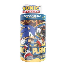 Novelty Corp Rompecabezas Infantil Sonic 60 Piezas, Cilindro
