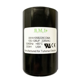 105-126 MFD (uF) Motor Start Capacitor, Compatible Replacement for Franklin 275464113, 2823008110, 2823018110, 2801084915, 2823018310, 2823508110 Made in USA by BMI for Tuhorse