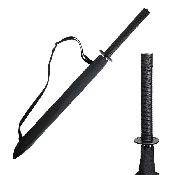 New Black Samurai Ninja Katana Umbrella Samurai Sword Handle Strap