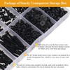 Sutemribor M3 Screw Nut Washer Set Black 565pcs M3 x