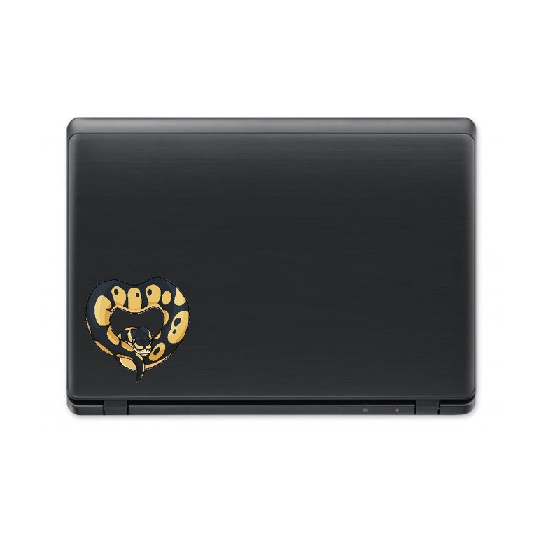 Ball Python Heart Snake Decal -Indoor and Outdoor use! (Phantom)