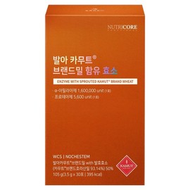 Nutricore Sprouted Kamut Brand Wheat Containing Enzyme 30p, 105g, 1 piece / 뉴트리코어 발아 카무트 브랜드밀 함유 효소 30p, 105g, 1개