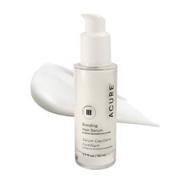Acure Serum Bonding Hair - Aceite para cabello dañado y encrespado, tratamiento de daños, puntas abiertas, uso en cerraduras secas, rizadas y rectas para un control ligero del encrespamiento y brillo (50 ml)