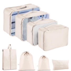 Packing Cubes for Suitcases, 8 pcs Travel Organiser Packing Bags for Clothes Shoes Toiletries Travel Luggage Organizers Storage Bags
