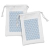 Lunarable Party Fabric Pouch Set of 2, Its Twins Lettering