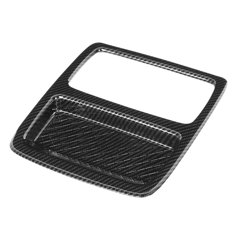 Carbon Fiber Style Rear Seat Water Cup Holder Frame Trim
