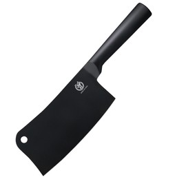 ZENG JIA DAO Meat Cleaver Knife, 6.7" Stainless Steel Butcher Chopper with Black Coating Ergonomic Sturdy Handle 2024 Gift