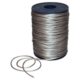 Morex Ribbon Satin Cord Ribbon, 1/8" by 144 yd, Silver