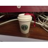 Starbucks NEW Starbucks Ornament 2007 White To Go Ceramic Coffee
