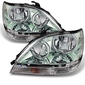 AKKON - For 1999-2003 Lexus RX300 RX-300 Chrome OE Replacement Headlights Halogen Type Headlamps