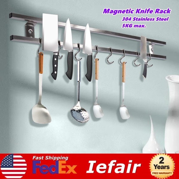 Unbranded 24Inch Magnetic Knife Holder Magnetic Knife Strip with 8