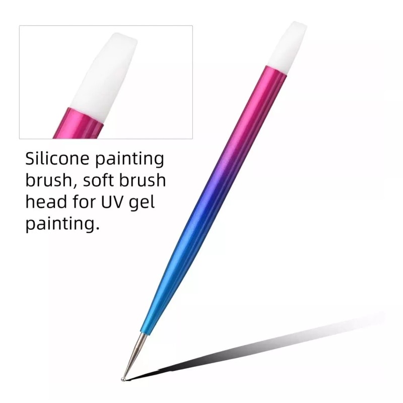 Unic Pinceles De Silicon Para Decoración 3d Con 5 Punteros