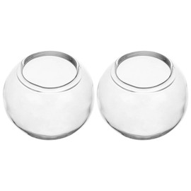 NUOBESTY 2Pcs Miniature Fish Bowls Dollhouse Empty Goldfish Fish Bowl Glass 1:12 Dollhouse Fish Tank for Dollhouse Desktop Ornaments