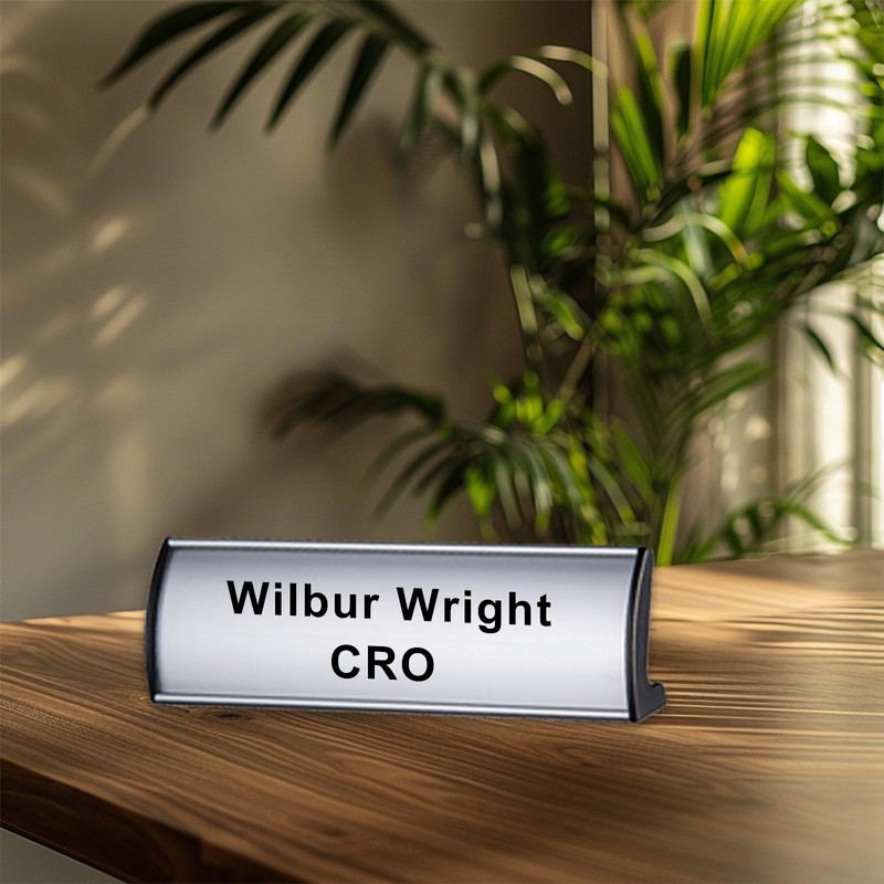Name Plate for Desk 5 Pack 2.36"x10", Aluminum Office Name