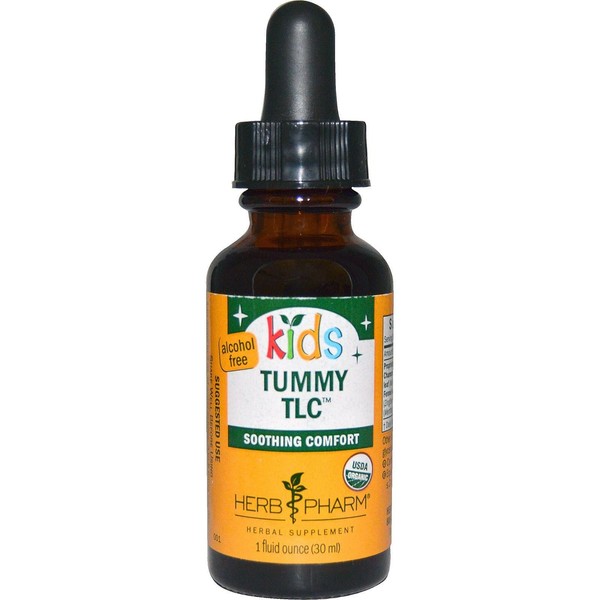 Herb Pharm Kids Certified-Organic Alcohol-Free Tummy TLC Liquid Herbal Formula, 1 Ounce (FKTUM01)