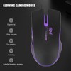 Gaming-Maus, Tragbare Ergonomische Kabelgebundene Maus mit USB-Kabel, 4 Farben Hintergrundbeleuchtung