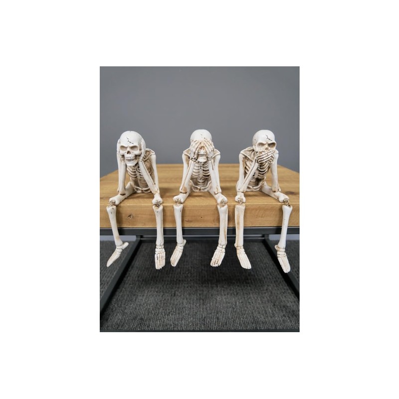 Venture Vehicles Ltd 3 Wise Skeletons | Gothic Decor |