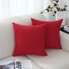 Jeneoo Decorative Christmas Red Throw Pillow Covers Rustic Farmhouse Square
