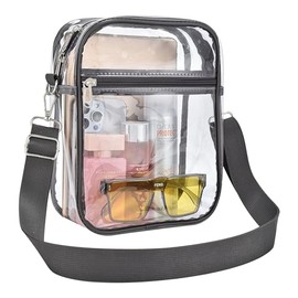 USPECLARE Clear Purse Stadium Clear Messenger Bag Stadium Approved for Men and Women Clear CrossBody Bag