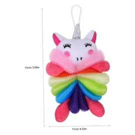 Baluue 2pcs Boy Girl Bath Shower Loofahs Cartoon Shark Unicorn Body Wash Sponges for Exfoliating Cleanliness Soft and Comfortable Bathing Experience for Boy Girl