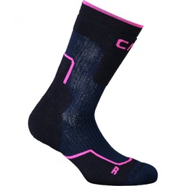 CMP - Medium Kids Wool Hiking Socks Blue Ink Purple Fluo 31/33