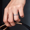 ThunderFit - Anillo de boda, silicona fina y apilable, para