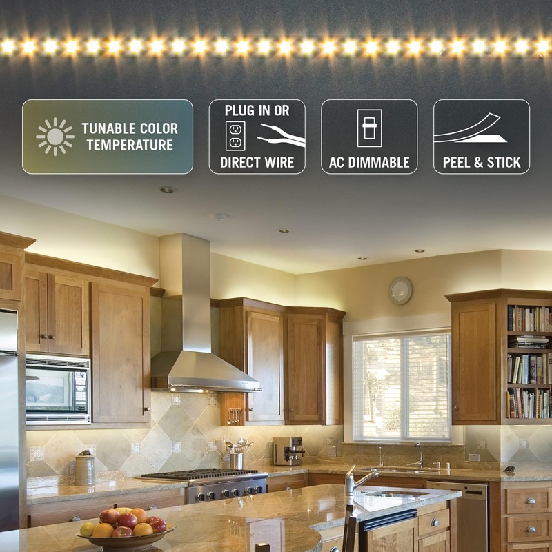 Armacost Lighting 34" White CCT Tunable Under Cabinet Lighting LED