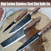 Knives Set with Block,High Carbon Stainless Steel Chef Knife Set