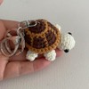 CIBBALIY Mini Handmade Crochet Turtle Keychain Crochet Animal Turtles for