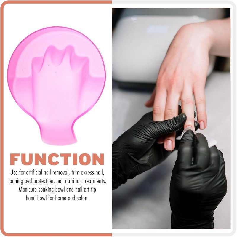 3 Piezas Cuenco para Remojar Uñas de Herramienta de Manicura