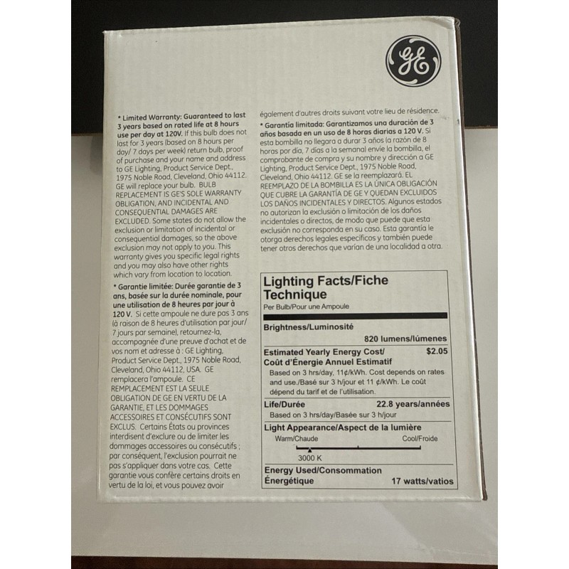 GE 17W PAR38 LED Narrow Flood 3000K 25000hr Light Bulb