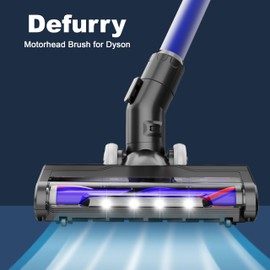 Upgraded Motorhead Vacuum Brush with Headlights for Dyson V6 DC59 DC61 DC74,Motorized Head Replacement Accessories or Parts for Tile,Small Carpet,Rug Cleaning.