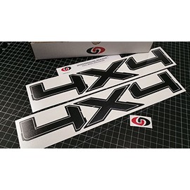 UNDERGROUND DESIGNS 4X4 Fender Decals F150 F250 F350 Powerstroke Tailgate Stickers 15" Select Color (Matte Blackout, 2.6" x 15.0")