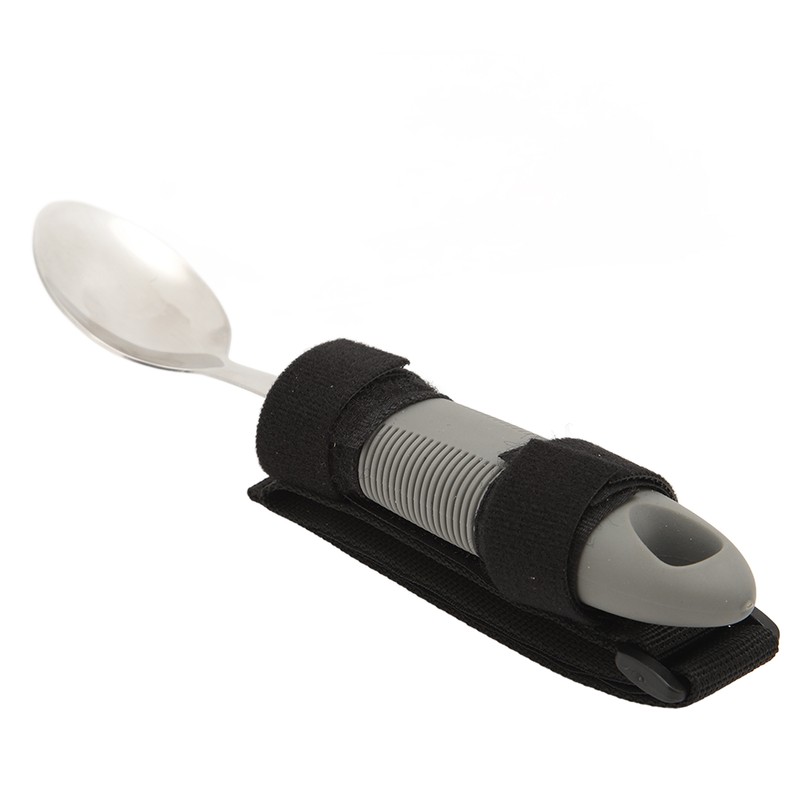 Strap Adaptive Scoop Stainless Steel Wavy Shape Handle Cuff Eating