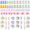 ZOCONE Colorful Candy Pendant Charm, 60 Pcs Mixed Cute Charms
