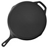 Megachef 12 Inch Pre-Seasoned Cast Iron Skillet with Tempered Glass