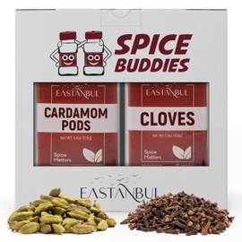 Cardamom Pods and Cloves, Green Cardamom Pods Whole 4.4oz + Whole Cloves 3.5oz, Perfect for Clove Tea & Cardamon Set, Whole Cardamom Seeds for Coffee, Cloves Whole, Spice Buddies