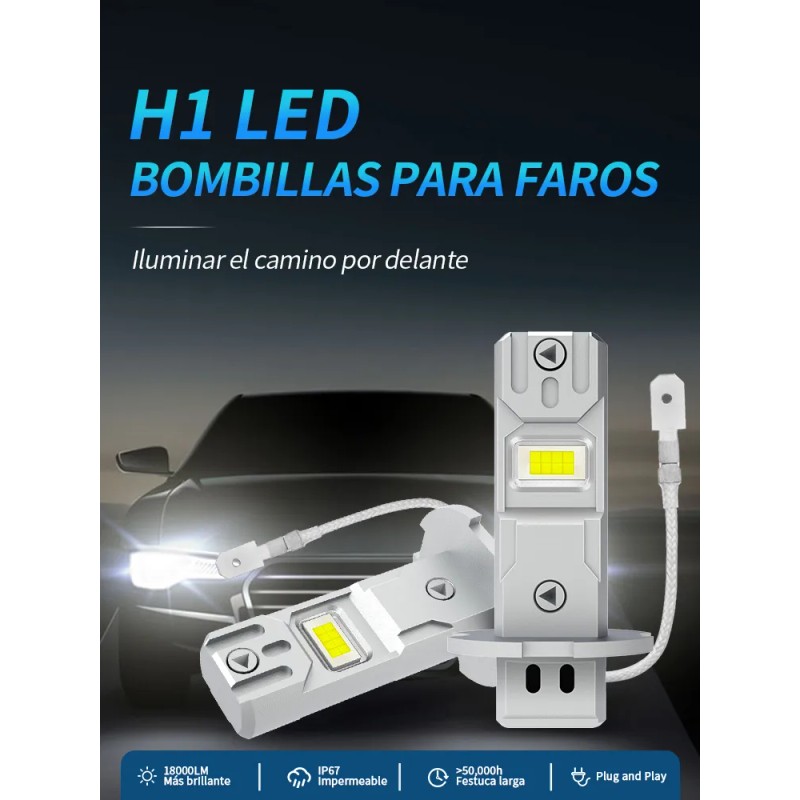 Kit De Faros Led H1 H3 Plug & Play 1:1