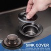 uxcell 9 Pcs Kitchen Sink Drain Strainer Red Bronze, Stainless