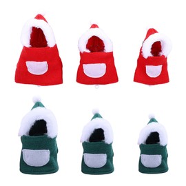 YS0911 Bird Santa Hoodie Funny Christmas Small Pet Costume Parrot Apparel Winter Clothes for Parakeet Cockatiel Bird Diapers for Parakeets Bird Diapers for Conure Bird Diapers for Cockatiels Bird