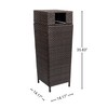 happimess HPM1203A Keaton Modern 24.13-Gallon All-Weather Wicker/Metal Lidded Hideaway Outdoor