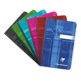 Clairefontaine 9596C Metric Notebook 9 x 14 cm with Soft Cover 96 Sheets Lined 90 g Pack of 1 Assorted Colours