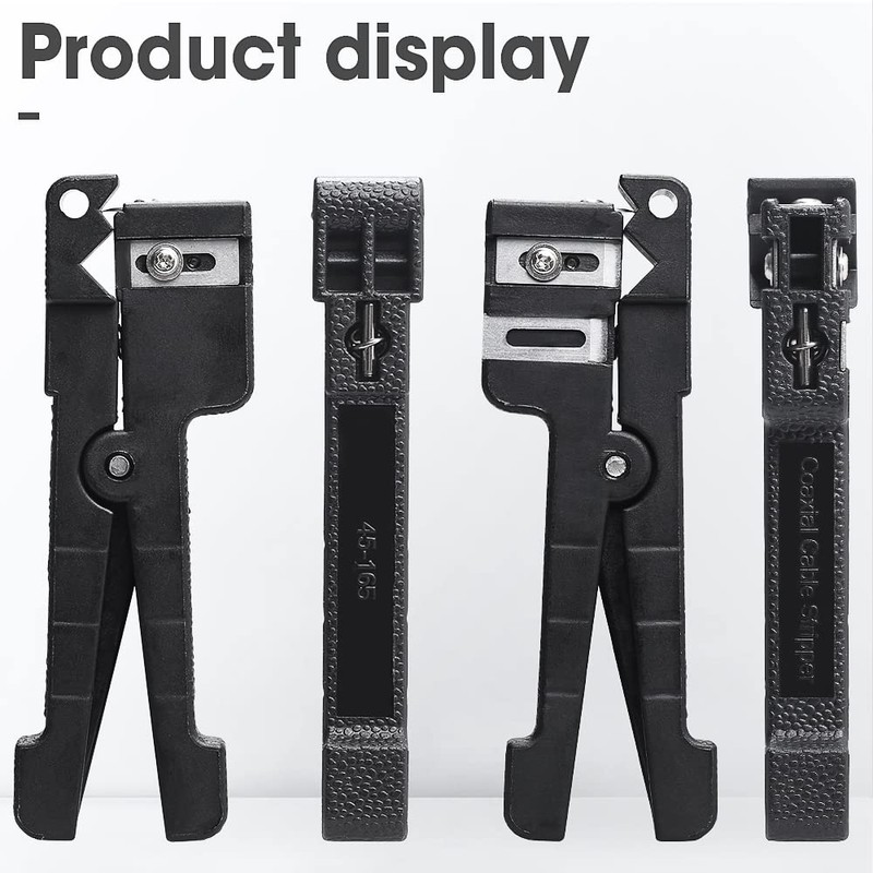 3-Pack Coaxial Cable Stripper Tool, Fiber Optic Cable Stripper for