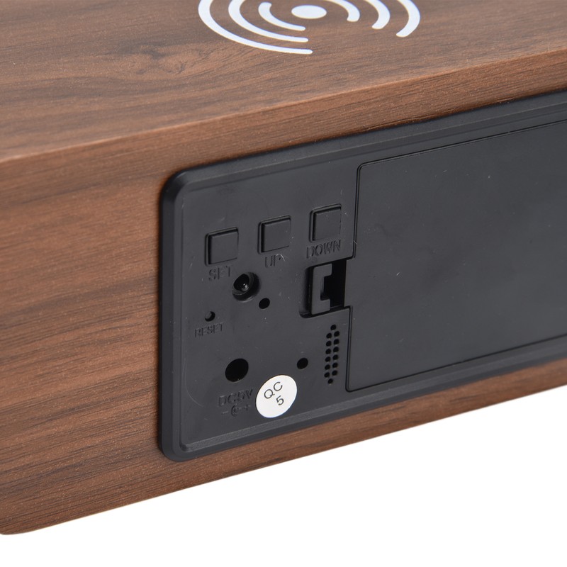 Digital Alarm Clock Wireless Charging Automatic Temperature Detection Safe Stable