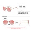 AEVOGUE Sunglasses For Women Oversized Rimless Diamond Cutting Lens Sun