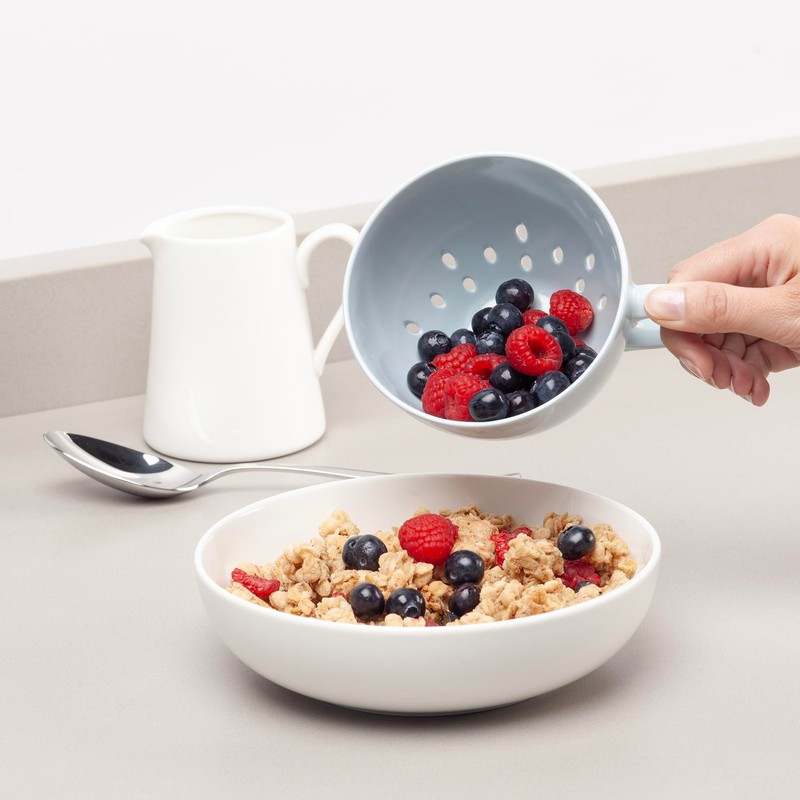 Zeal Berry Colander Cup, Small Hand-held Cup Shape Melamine Strainer/Sieve,