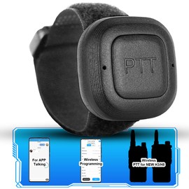 TIDRADIO Wireless Programmer for Baofeng Radio 5RM, UV-5R, UV-5G Plus, APP & PC Programmable | Bluetooth PTT Button with MIC for TD-H3 Plus & 3rd Gen TD-H8 | for ODmaster APP Talking, 3-in-1 Button