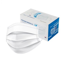 JTeam Korean-Made Large 3-Layer MB Filter Dental Mask White 100ea